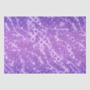 Elegant Purple Polka Dot Metallic Glitter Pattern Tissue Paper