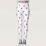 elegant purple polka dots leggings<br><div class="desc">Elegant and modern polka dots design.</div>