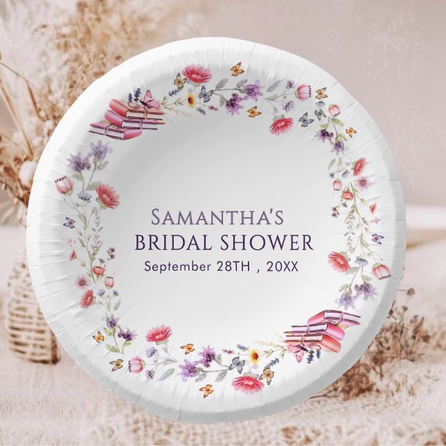 Elegant Purple Poppy Storybook Bridal Shower  Paper Bowls (Creator Uploaded)