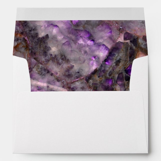 Elegant purple quartz granite stone marble pattern envelope (Back (Bottom))
