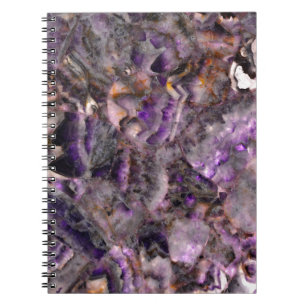 Elegant purple quartz granite stone marble pattern notebook