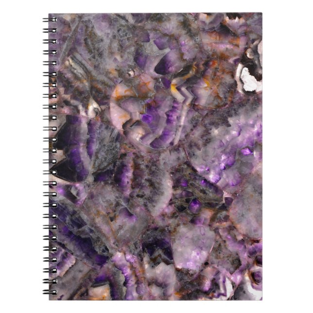 Elegant purple quartz granite stone marble pattern notebook (Front)