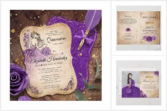 Elegant Purple Quinceanera & Party Suite