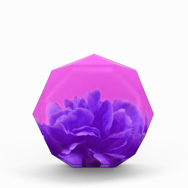 Elegant Purple Raspberry Floral Acrylic Award (Front)