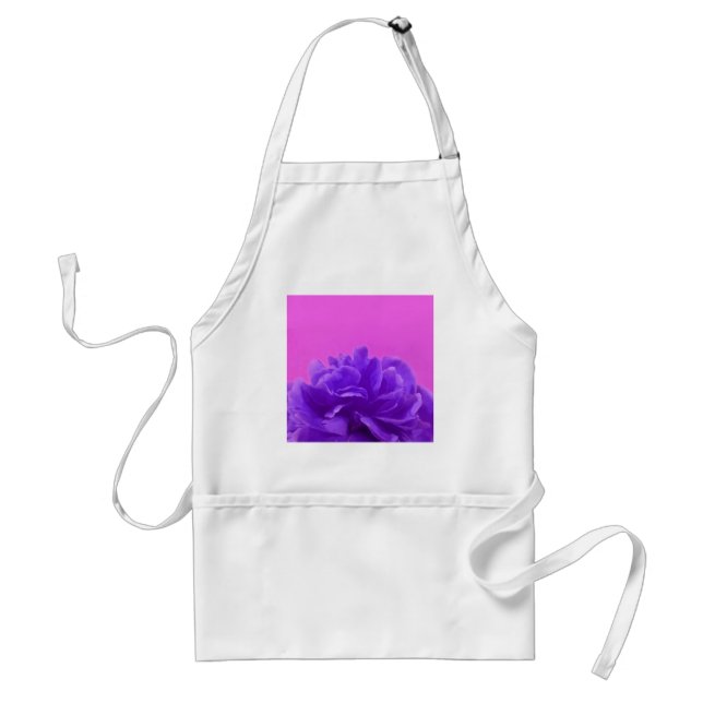 Elegant Purple Raspberry Floral Adult Apron (Front)