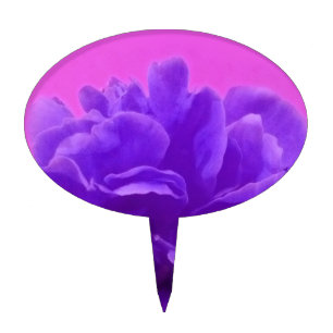 Elegant Purple Raspberry Floral Cake Topper