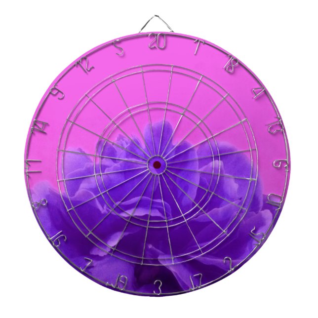 Elegant Purple Raspberry Floral Dart Board (Front)