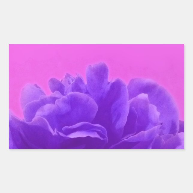 Elegant Purple Raspberry Floral Rectangular Sticker (Front)