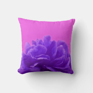 Elegant Purple Raspberry Floral Throw Pillow