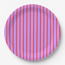Elegant Purple & Red Striped Vintage Retro Modern