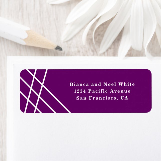 Elegant Purple Return Address Labels (Insitu)