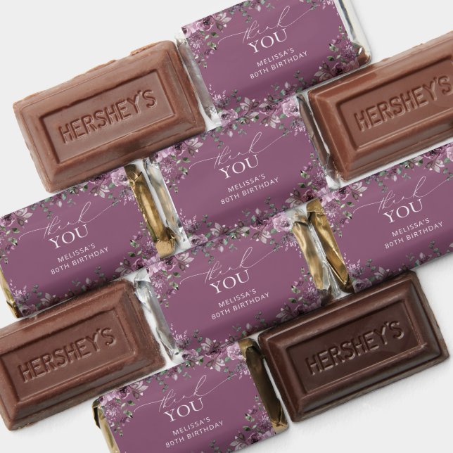 Elegant Purple Roses Any Age Birthday  Hershey's M Miniatures (Assorted)