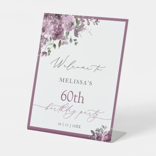 Elegant Purple Roses Any Age Birthday Welcome