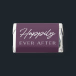 Elegant Purple Script Happily Ever After Wedding Hershey's Miniatures<br><div class="desc">Elegant and modern Dark Purple Script Happily Ever After Wedding Hershey's Miniatures. Sweet personalized personalized Hershey bars wedding favors for your wedding guests with "Happily Ever After" on the front and your names and wedding date on the back. Can also be a sweet favor at the engagement party.</div>