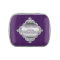 Elegant Purple & Silver Custom Wedding Candy Tin
