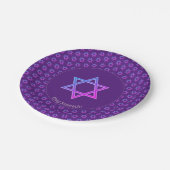 Elegant Purple | STAR OF DAVID Paper Plates (Angled)