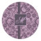 Elegant purple sticker with Monogram