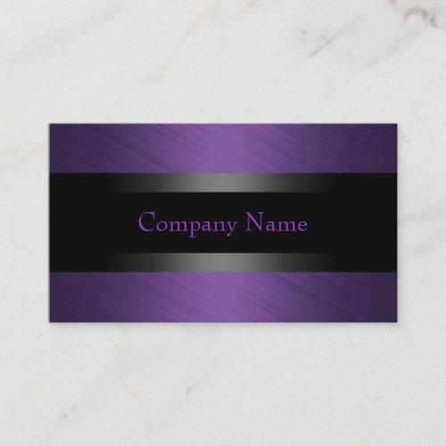 Elegant Purple Stitch with Black Business Card