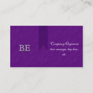 Elegant Purple Support Ribbon Business Cards
