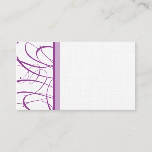 Customizable Elegant Purple Table Seating/Place Card Business Cards