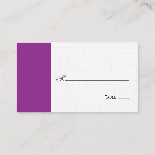 Elegant Purple Table SeatingPlace Card