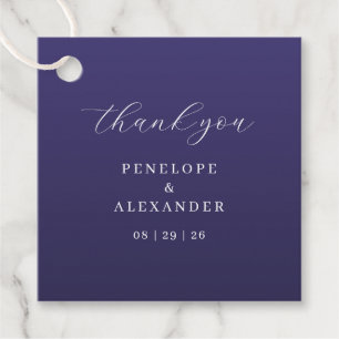 Elegant Purple Thank You Card Favor Tags
