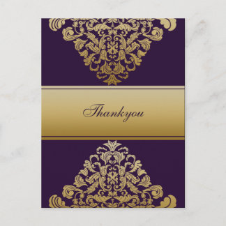 Elegant purple Thank You Cards