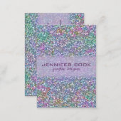 Elegant Purple Tint Glitter & Sparkles Business Card (Front/Back)