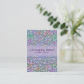Elegant Purple Tint Glitter & Sparkles Business Card (Standing Front)
