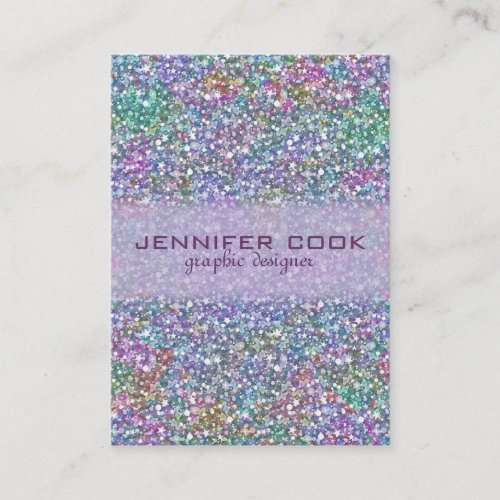 Elegant Purple Tint Glitter &amp; Sparkles Business Card