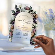 Elegant Purple Turquoise Floral Wedding
