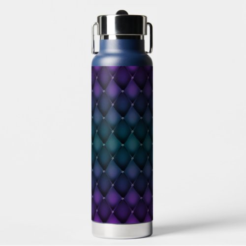 Elegant purple turquoise Tuffted rhinestone  Water Bottle