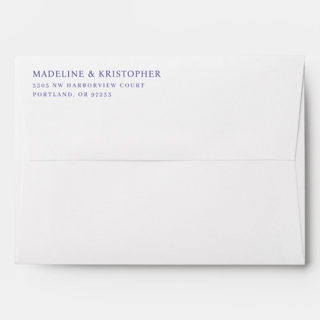 Elegant Purple Typographic Envelope (Back (Top Flap))