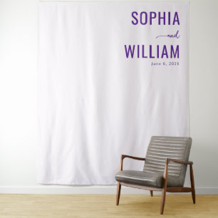 Elegant Purple Typographic Tapestry