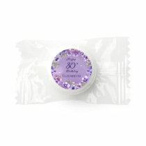 Elegant Purple Violets 80th Birthday Party Life Saver® Mints