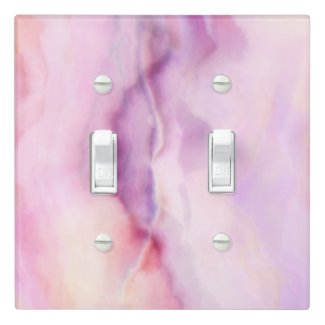 Elegant Purple Watercolor Agate Pattern Light Switch Cover