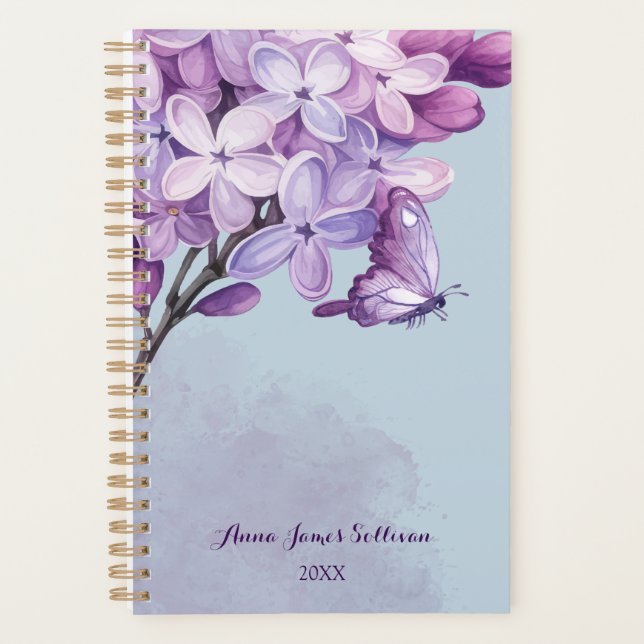 Elegant Purple Watercolor  Appointment Planner (Front)