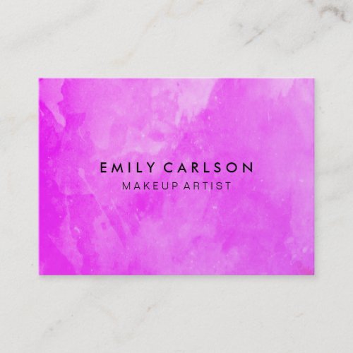 Elegant Purple Watercolor Brushed Business Card