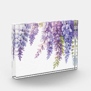 Elegant purple watercolor florals acrylic award