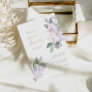 Elegant Purple Watercolor Flowers Greenery Wedding Foil Invitation