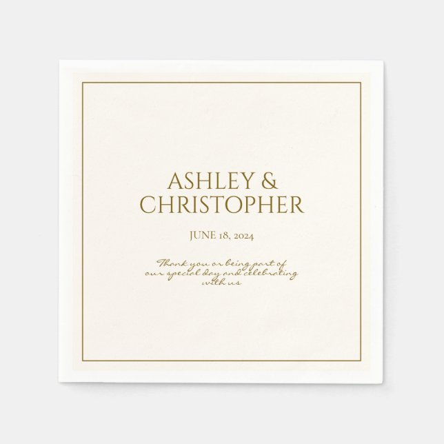 Elegant Purple Watercolor Wildflower Wedding Napkins (Front)