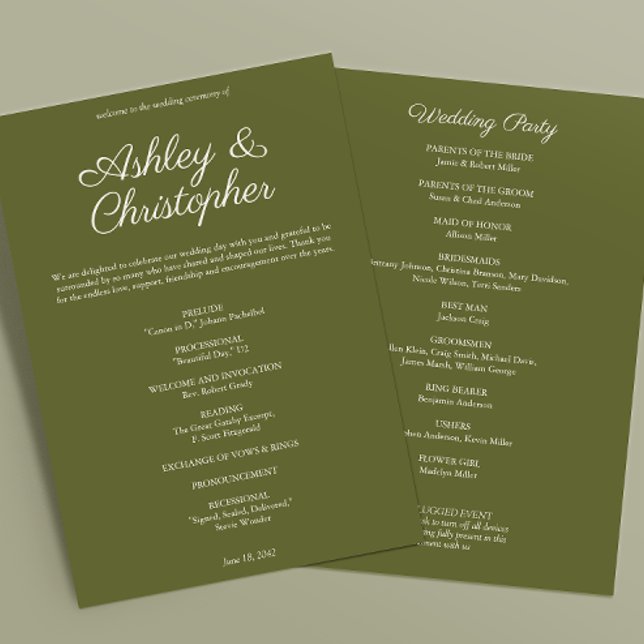 Elegant Purple Watercolor Wildflower Wedding Program (Creator Uploaded)