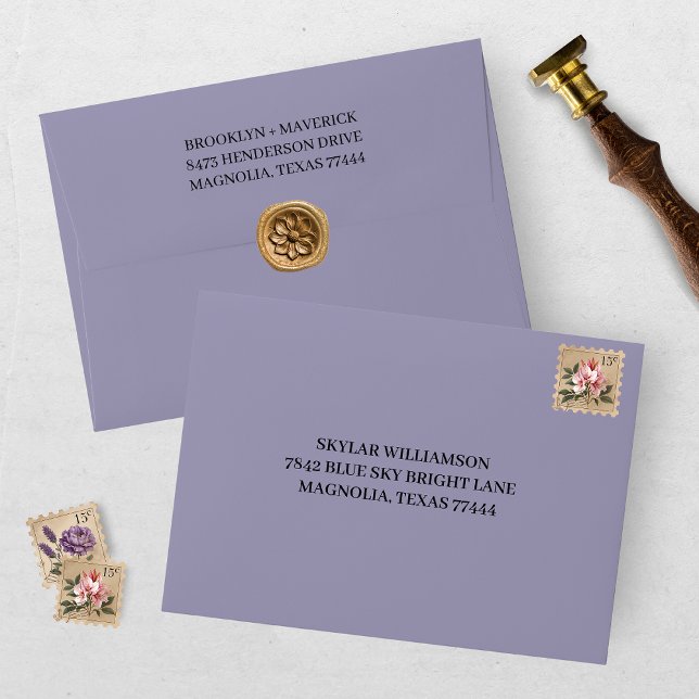 Elegant Purple Wedding Envelope (Creator Uploaded)