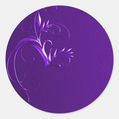 Elegant Purple Wedding Envelope Seals
