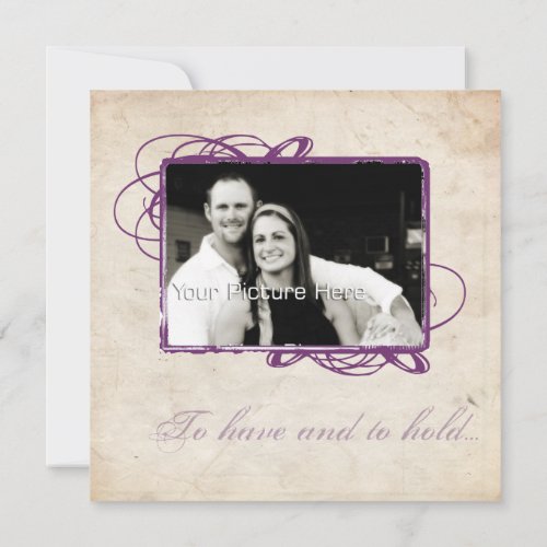 Elegant Purple Wedding Invitation