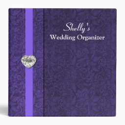 Elegant Purple Wedding Organizer Binder | Zazzle