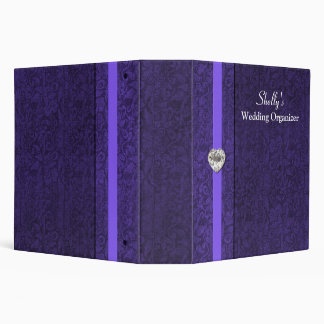 Elegant Purple Wedding Organizer Binder