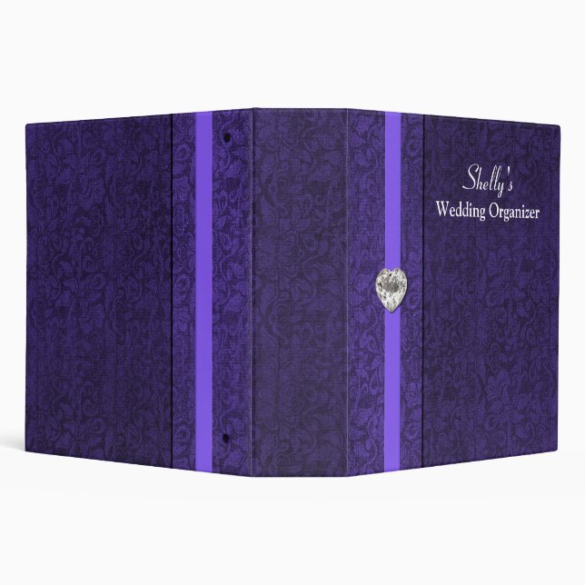Elegant Purple Wedding Organizer Binder (Background)