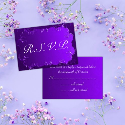 Elegant Purple Wedding RSVP