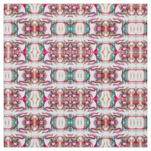 Elegant purple, white and green abstract pattern fabric